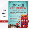 casino destination party invitations